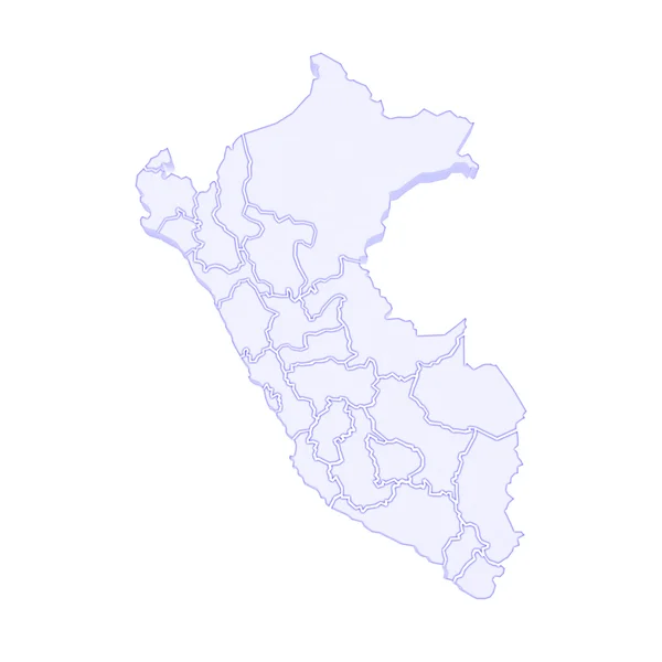 Kort over Peru - Stock-foto