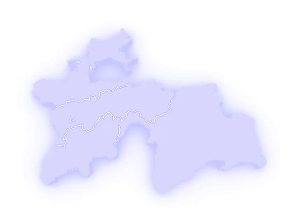 Karta över Tadzjikistan — Stockfoto