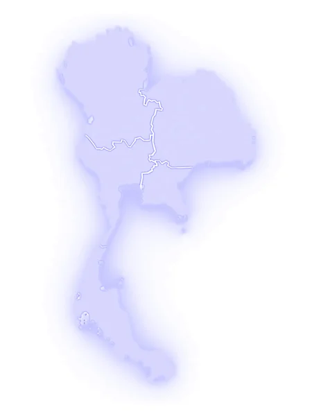 Mapa Thajska — Stock fotografie