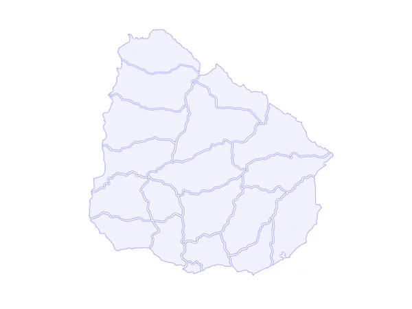 地図ウルグアイ東方共和国 — ストック写真