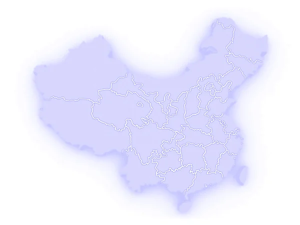 Карта Китаю — стокове фото