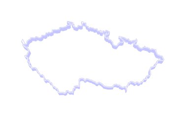 üç boyutlu harita Çek Cumhuriyeti.