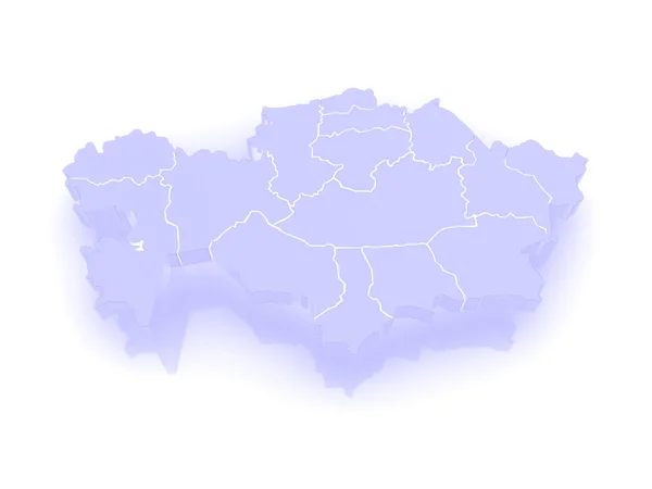 La carte du kazakhstan . — Photo