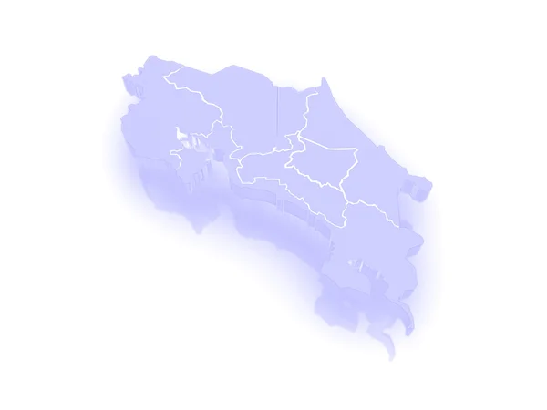 Map of Costa Rica — Stock Photo, Image