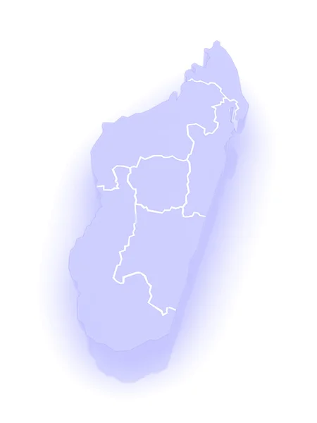 El mapa de Madagascar — Foto de Stock