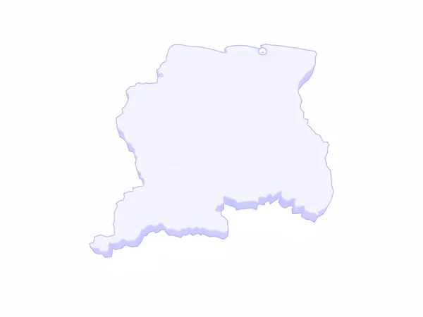 苏里南的地图 — 图库照片