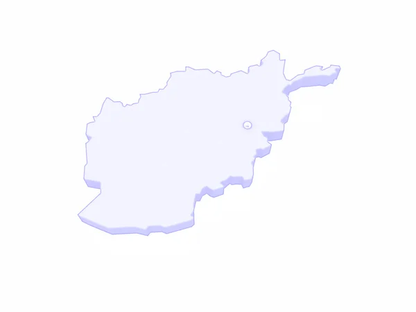 Afganisztán Térkép — Stock Fotó