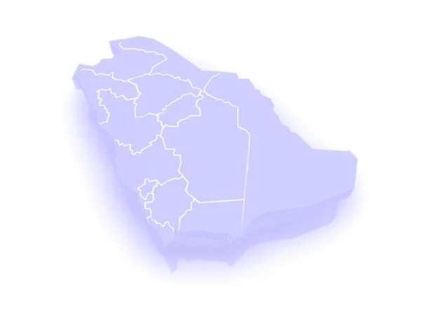 Mapa Saúdské Arábie — Stock fotografie