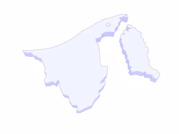 브루나이 지도. — 스톡 사진