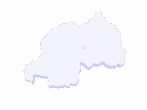 Map of Rwanda. — Stock Photo, Image