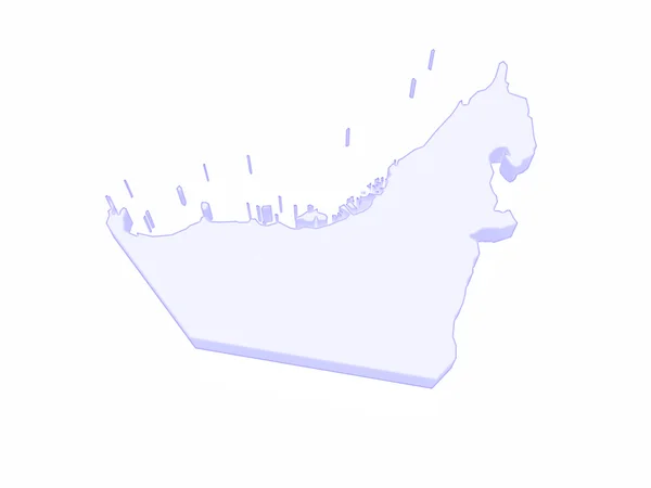 Kaart van Verenigde Arabische Emiraten (VAE). — Stockfoto