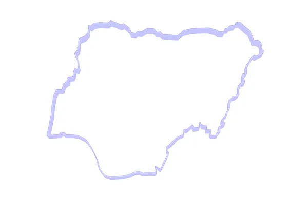Kaart van nigeria. — Stockfoto