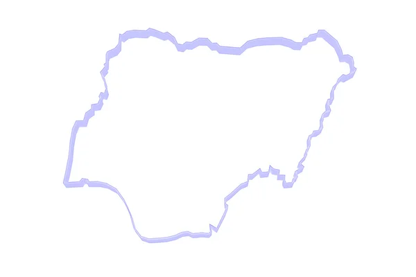 Mapa z Nigérie. — Stock fotografie