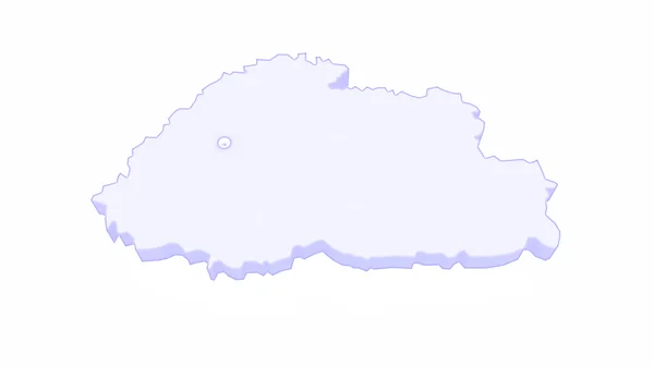 Karte von bhutan. — Stockfoto