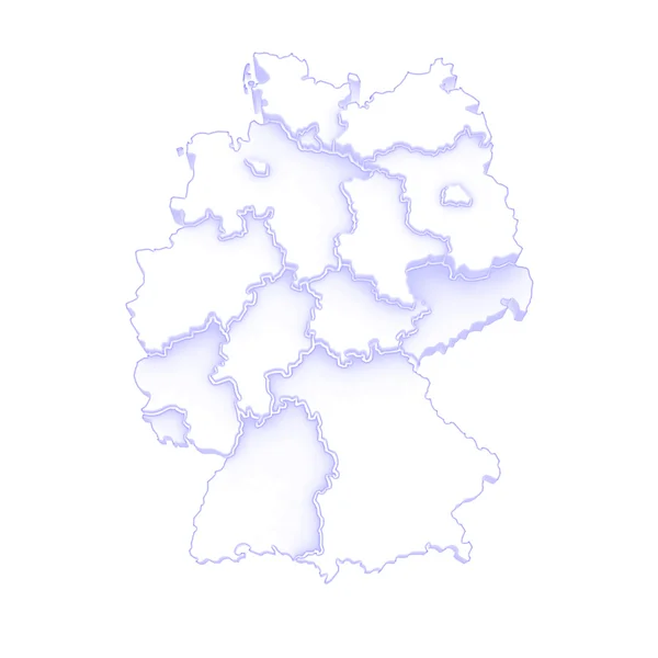 Üç boyutlu Almanya Haritası. — Stok fotoğraf