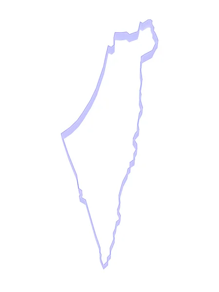 Kaart van Israël. — Stockfoto