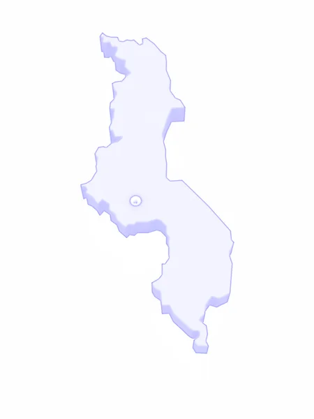 Mapa malawi. — Stock fotografie