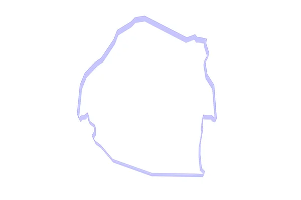 Svaziland Haritası. — Stok fotoğraf