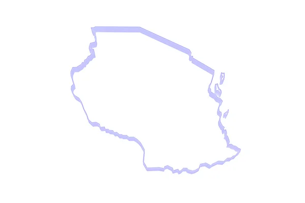 Χάρτης της Τανζανίας — Φωτογραφία Αρχείου