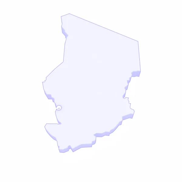 Карта Чада . — стоковое фото