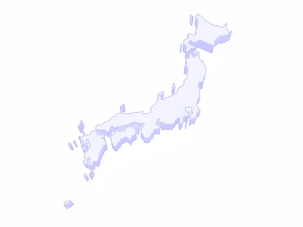 Kart over Japan . – stockfoto