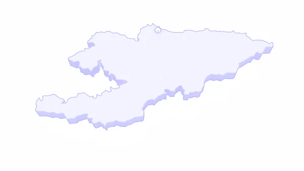 Mapa Kirgistanu — Zdjęcie stockowe