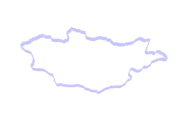 Mapa Mongolii. — Zdjęcie stockowe