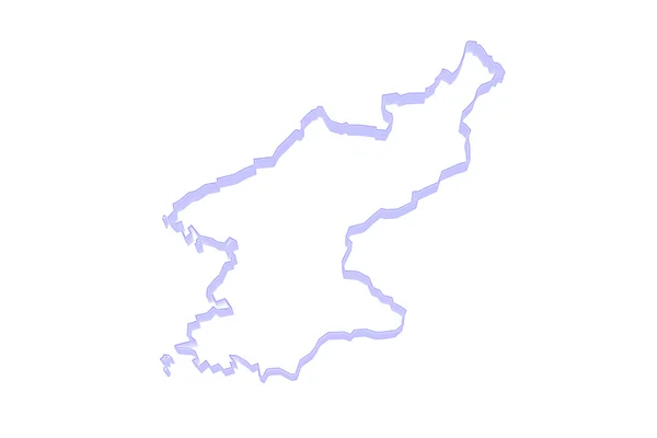 朝鲜地图. — 图库照片