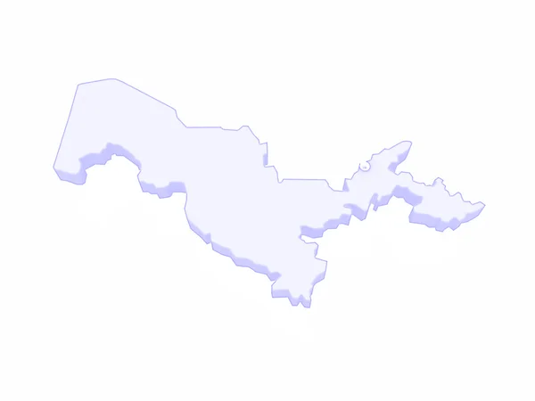 Map of Uzbekistan. — Stock Photo, Image