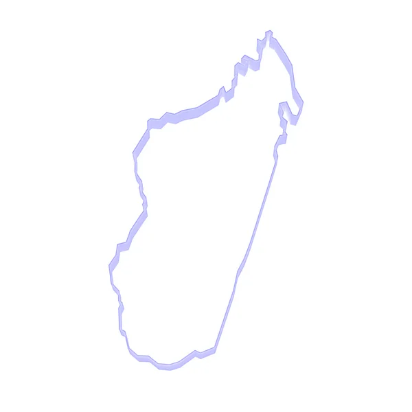 马达加斯加的地图. — 图库照片