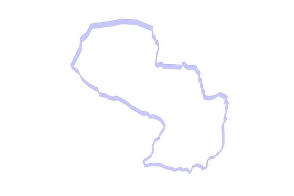 Mapa Paragwaju. — Zdjęcie stockowe