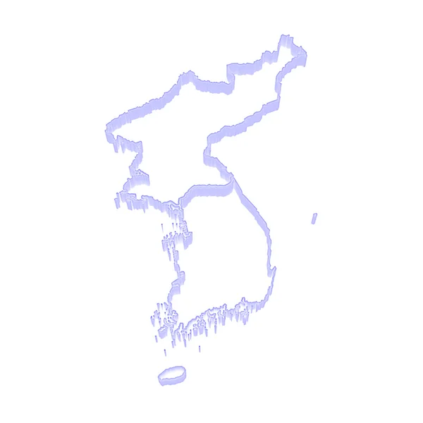 Карта Кореї . — стокове фото