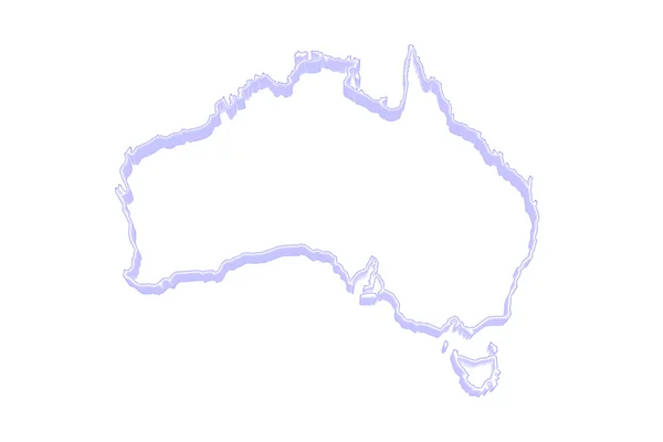 Three-dimensional map of Australia. — Stock Photo, Image