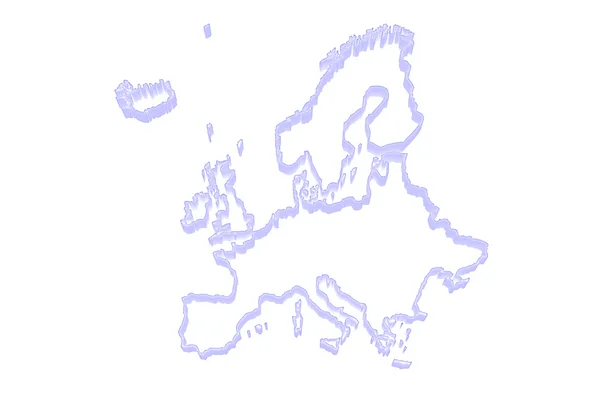 Carte tridimensionnelle de l'Europe . — Photo