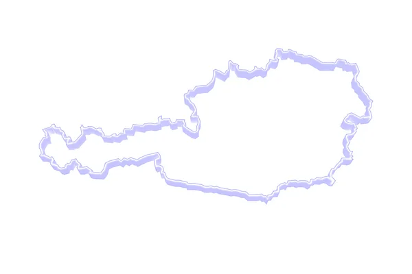 Mapa tridimensional de Austria . —  Fotos de Stock