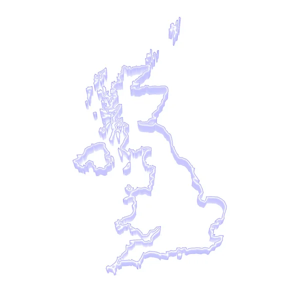 Carte tridimensionnelle de l'Angleterre . — Photo