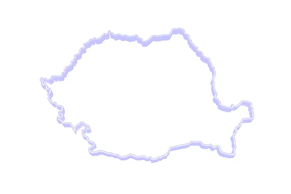 Трехмерная карта Румынии . — стоковое фото