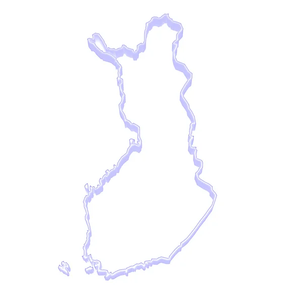 Carte en trois dimensions de la Finlande . — Photo