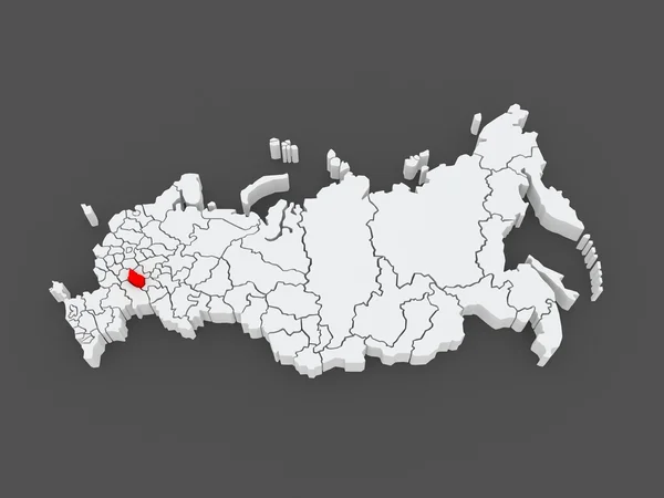 Map of the Russian Federation. Penza region. — Stock Photo, Image