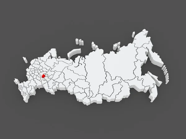 Mapa da Federação Russa. República de Chuvashia . — Fotografia de Stock