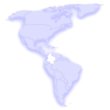 Dünya Haritası. Columbia.