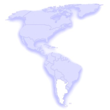 carte des mondes. Argentine.