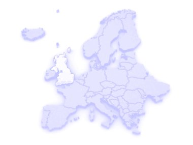 Avrupa ve Amerika Birleşik Devletleri Haritası.