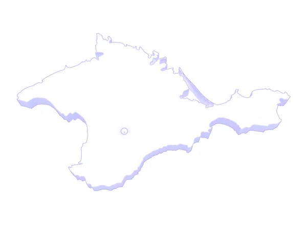 クリミア自治共和国の地図. — ストック写真