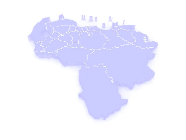 Karta över venezuela. — Stockfoto