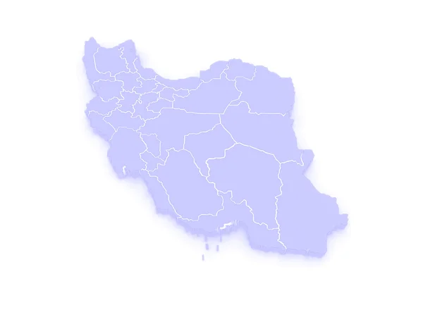 이란의 지도 — 스톡 사진