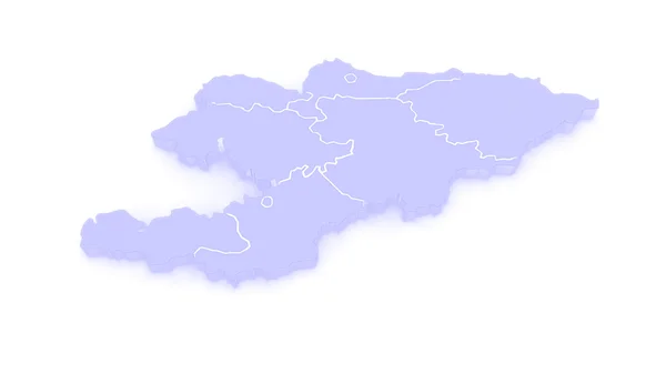 Mapa Kyrgyzstánu — Stock fotografie