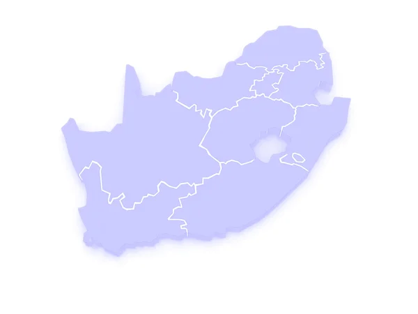 Mapa z Republiki Południowej Afryki (rsa). — Zdjęcie stockowe