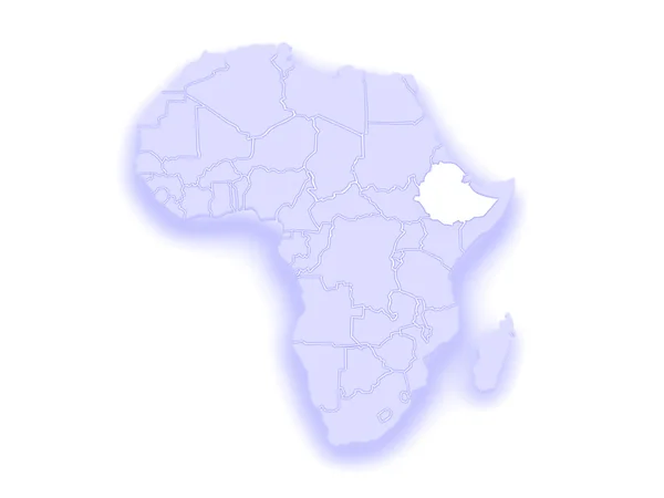 Map of worlds. Ethiopia. — Stock Photo, Image