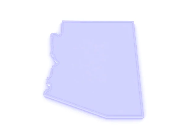 Driedimensionale kaart van arizona. Verenigde Staten. — Stockfoto
